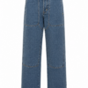 Medium-Wash Blue Wide-Leg Panel Jeans
