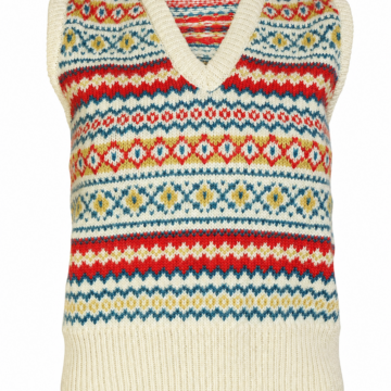 Cream Fair Isle Sleeveless Sweater Vest