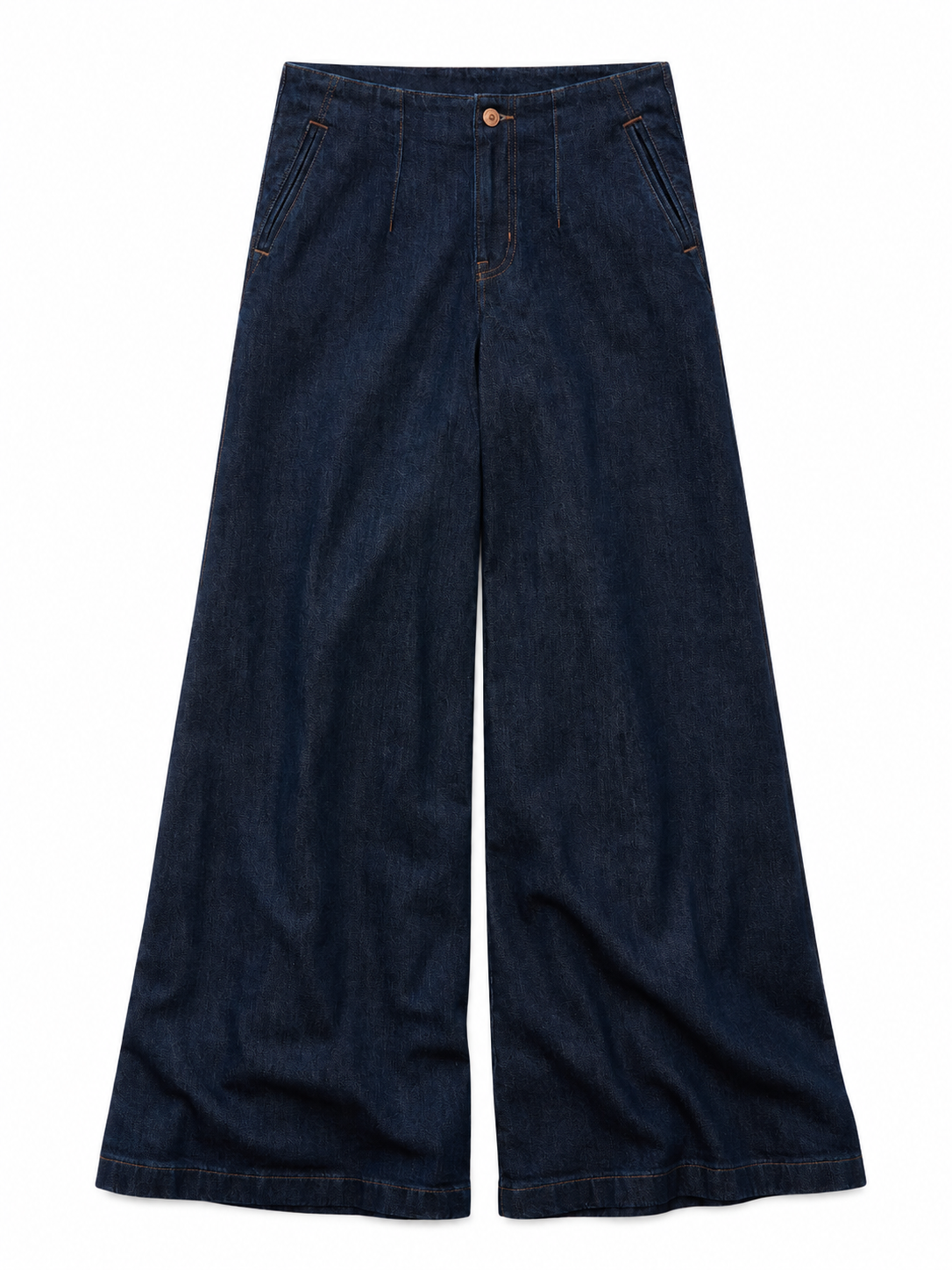 Dark Indigo High Rise Wide Leg Jeans