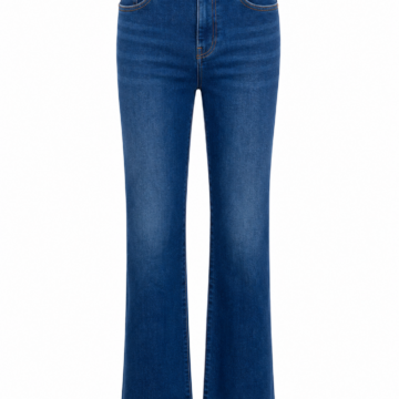 Medium Blue High Rise Flared Jeans