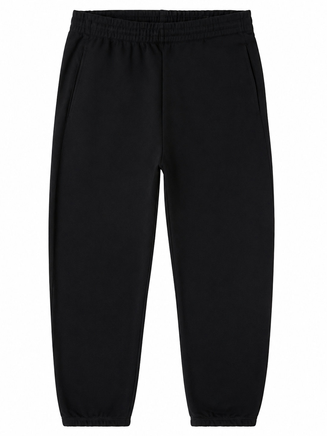 Black Relaxed Tapered Jogger Pants