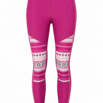 Magenta Geometric Print Athletic Leggings