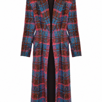 Plaid Longline Tailored Coat