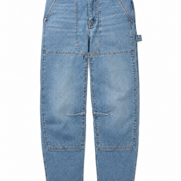 Medium Blue Paneled Straight Jeans