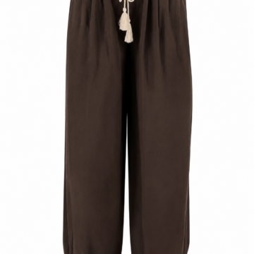 Dark Brown Harem Pants with Drawstring